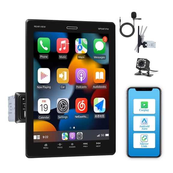 Vertical Screen Holder for Car Stereo 9.5 Carplay