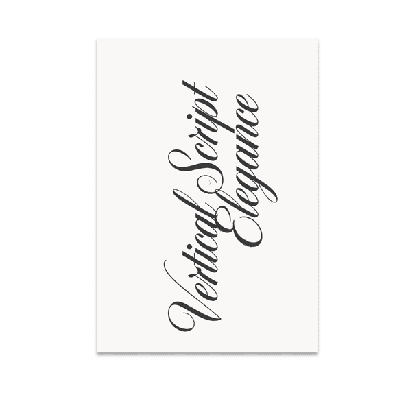 Vertical Script Elegance - Minimalist Decor Enthusiast - 13x19 Poster Print