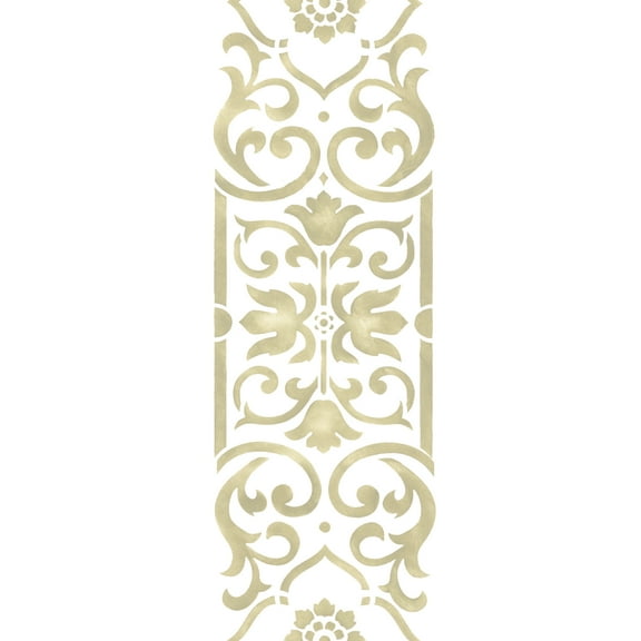 Vertical Scroll Wall Stencil SKU #3386 by Designer Stencils