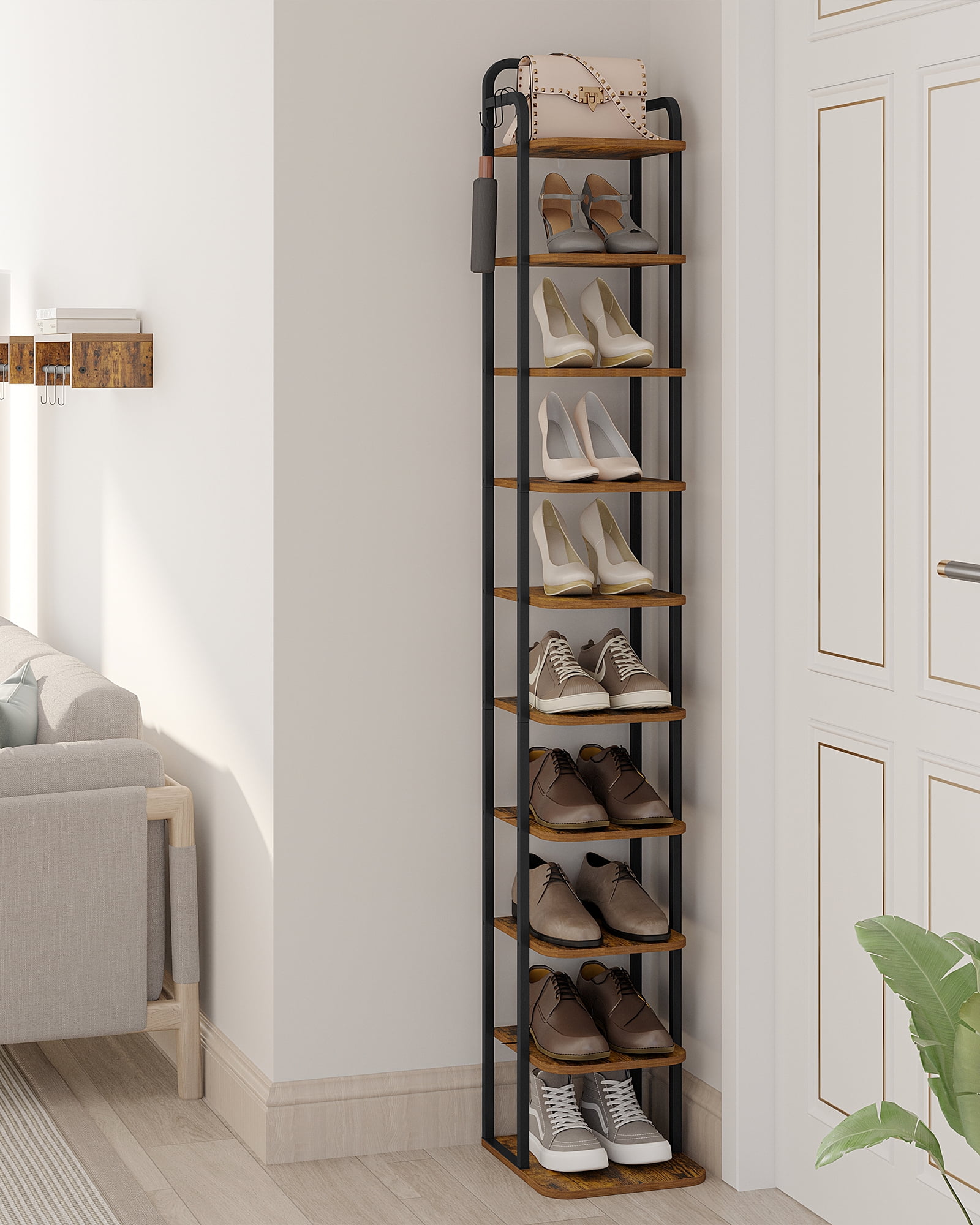 10 tier shoe rack wood hotsell