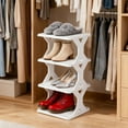thumbnail image 1 of Vertical Shoe Rack - Tall Narrow Shoe Rack Organizer Shoe Rack Small Size Easy To Install Removable Washable Storage Shoe Cabinet For Small Spaces, Closet, Corner, Doorway, Thickened (White), 1 of 6