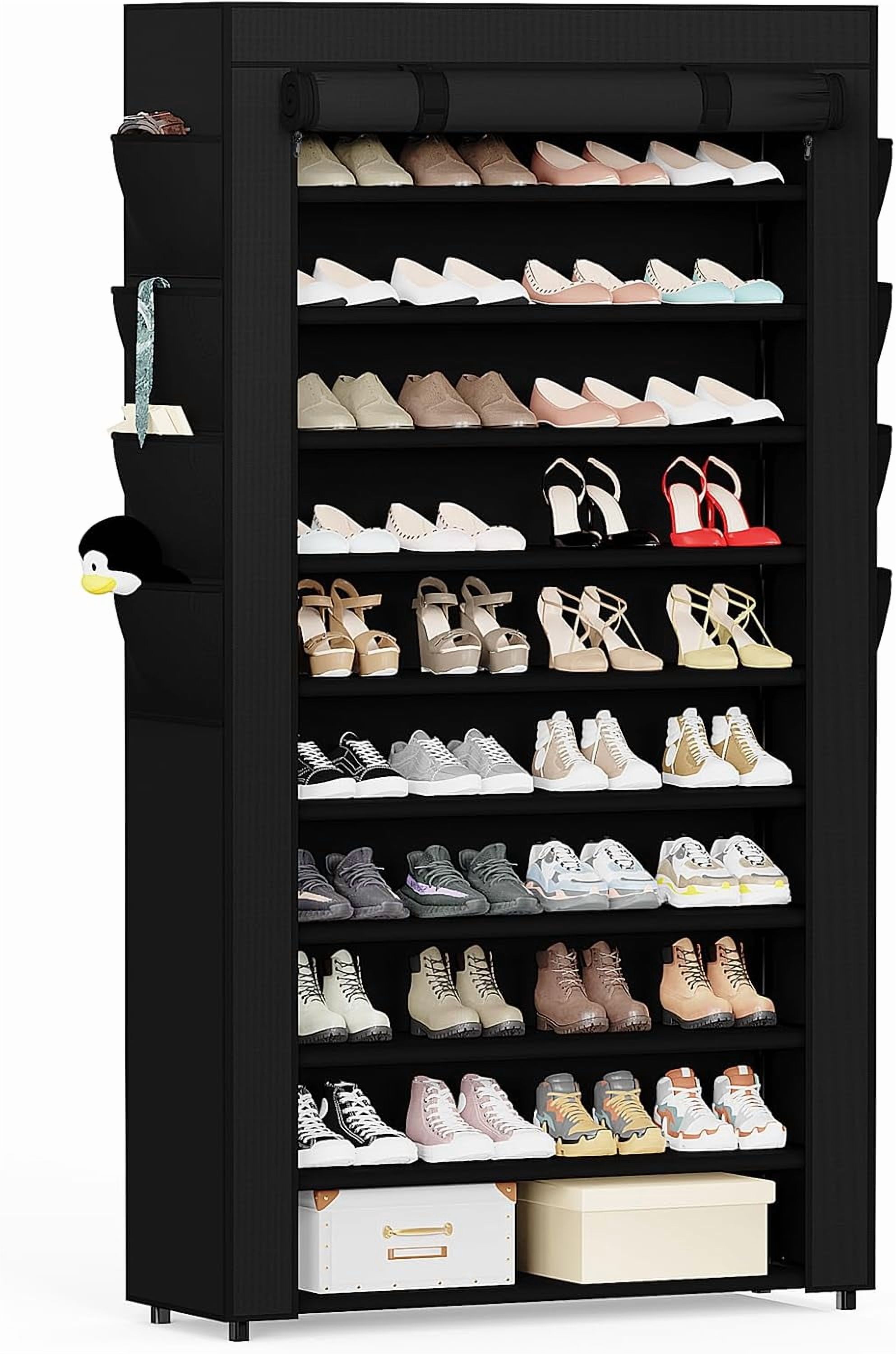 Vertical Shoe Rack - Tall Narrow Shoe Rack Organizer for Small Spaces,5 ...