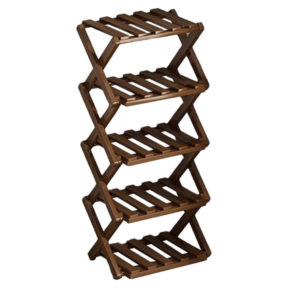 Vertical Shoe Rack - Tall Narrow Shoe Rack Organizer for Small Spaces,Multifunctional Shoe Shelf,Wooden Shoen Shelf for Entryway,Corner,Doorway,Skinny Shoe Shelf Space Saving Shoe Storage(4 Layer)
