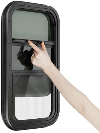 Vertical Sliding RV Window, 12" x 22" Camper RV Window Replacement with