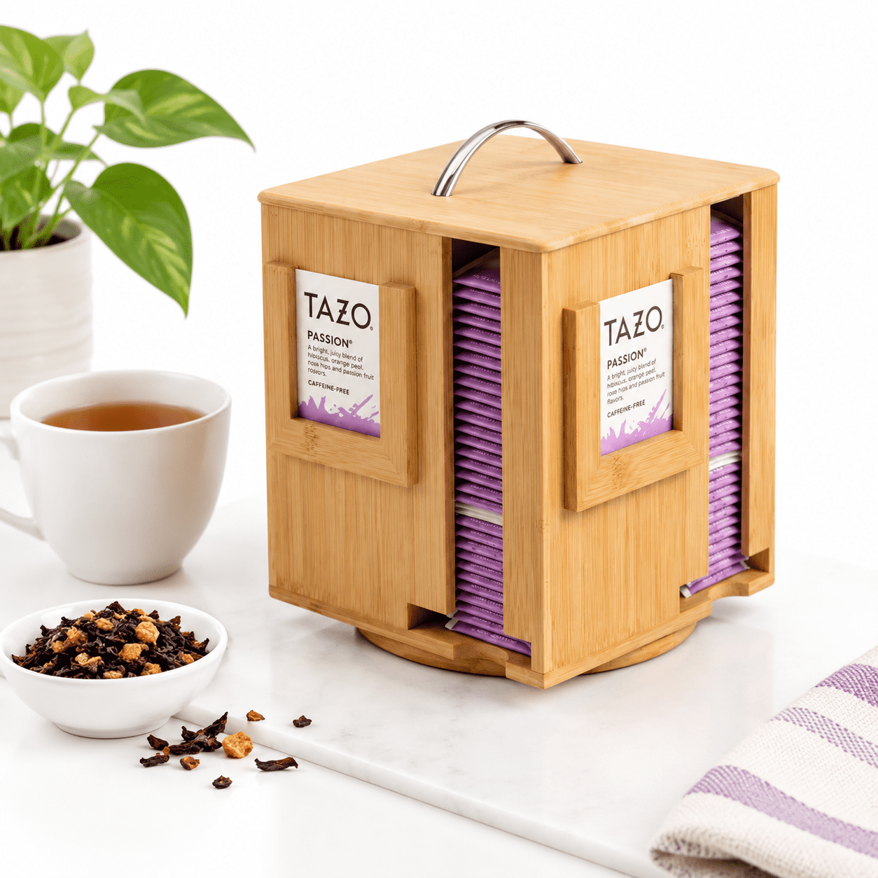 Vertical Rack Tea Vertical Slot Swivel Tea Bag Organizer Holder, 240+ Capacity - Walmart.com