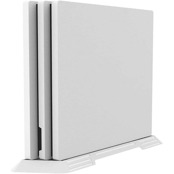 Vertical Stand for PS4 Pro, Built-in Cooling Vents and Non-Slip Feet Steady Base Mount Holder PlayStation 4 Pro Console, White