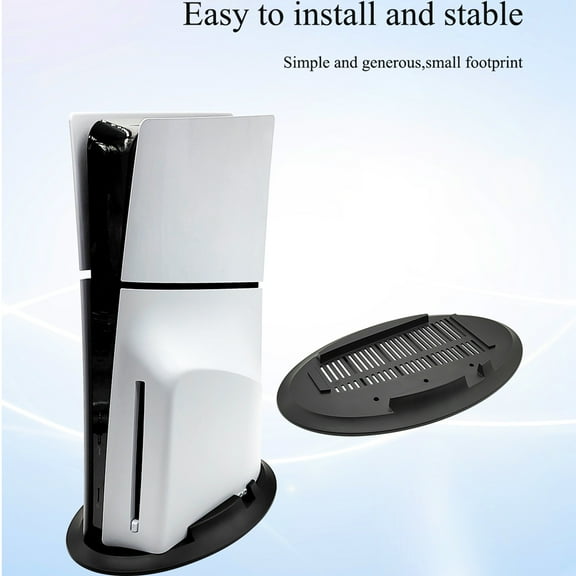 Vertical Stand for ps5 Slim Disc Edition with Built-in Cooling Vents and Non-Slip Vertical Bracket Base for Console Host