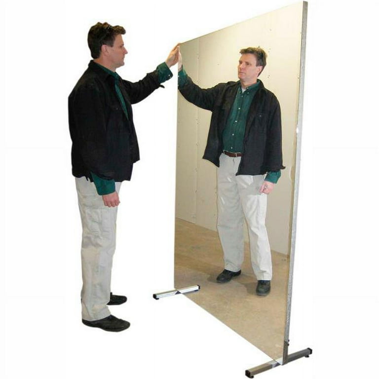 Glassless mirror, stationary with stand, vertical, 24 Glassless mirror, stationary with stand, vertical, 24