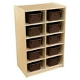 thumbnail image 1 of Vertical Storage with (10) Brown Trays, 1 of 3