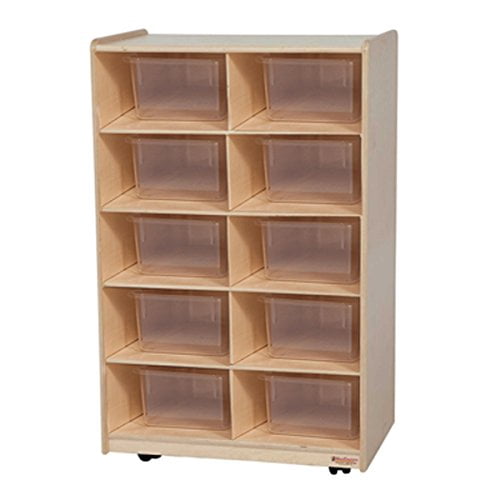 Wood Designs 16101 Vertical Storage with 10 Translucent Trays - Walmart.com