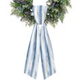 Vertical Streaks Wreath Sash for Front Door, Abstract Blue Color Washes ...