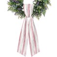 Vertical Streaks Wreath Sash for Front Door, Abstract Pink Color Washes ...