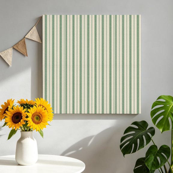 Vertical Stripe Canvas Wall Art for Living Room, Rustic Minimalist Parallel Bands Linen Texture Poster Print Painting for Bedroom Office Home Decoration Wall Pictures Prepare To Hang 10"x10"