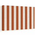 Rust Pictrues Vertical Stripe Canvas Wall Art, Rustic Terracotta Rust White Wide ...
