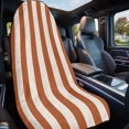Coverlet Rust Vertical Stripe Car Seat Cover Towel 1 Pack, Rustic Terracotta Rust ...
