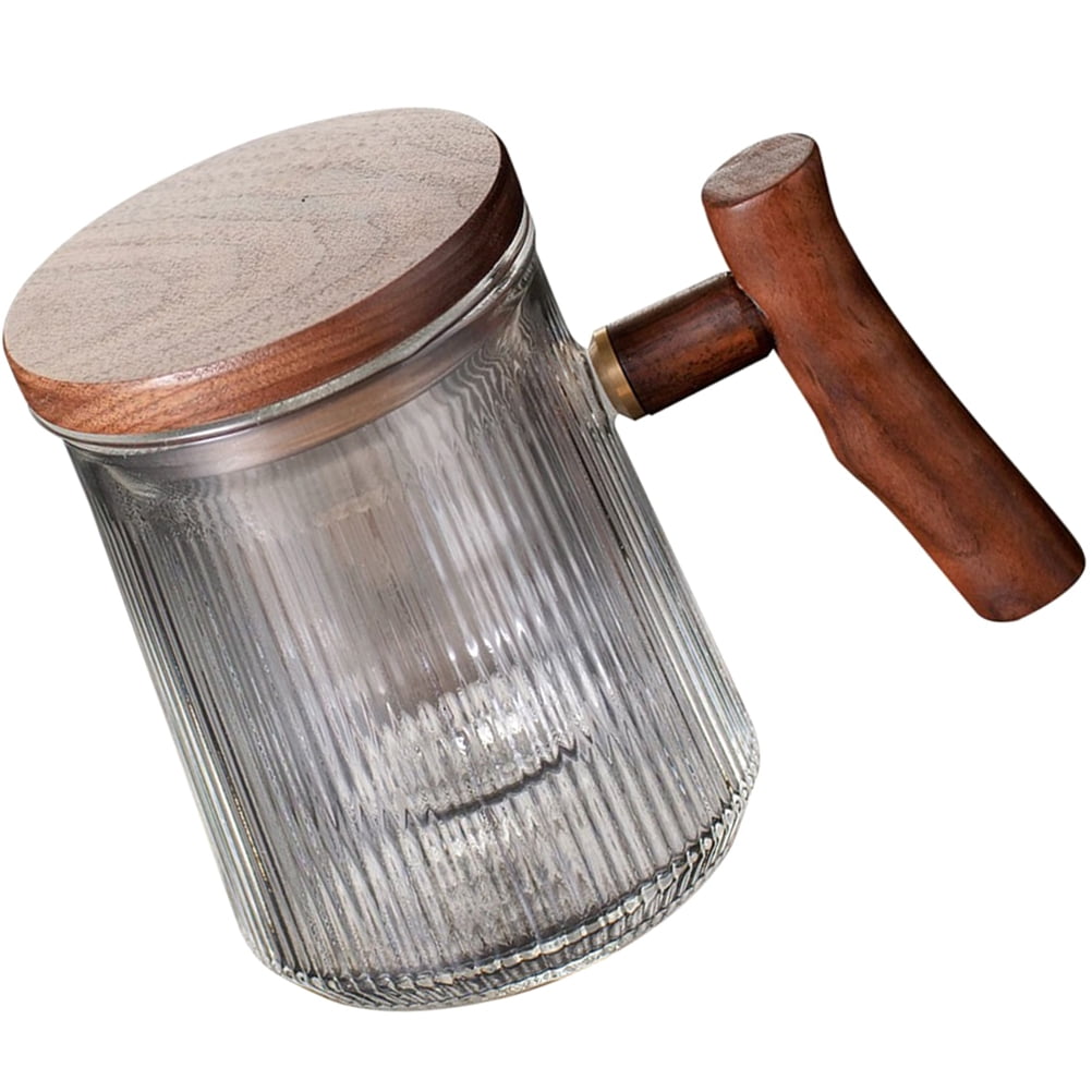 Guichaokj Vertical Stripe Tea Cup Steeping with Lid Loose Steeper