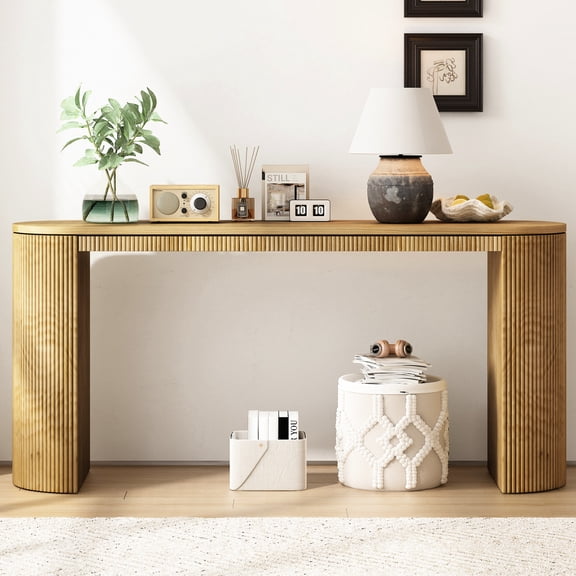 Vertical Striped Leg Design / Versatile for Multiple Rooms / Easy to Assemble