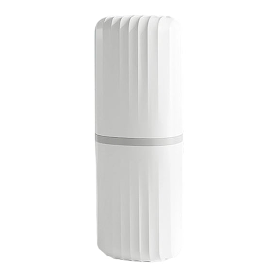 Vertical Striped Portable Travel Toothbrush Case, Dual Layer Detachable Toothpaste Toothbrush Storage Cup, Leakproof Travel Bathroom Accessory Container 3 Colors