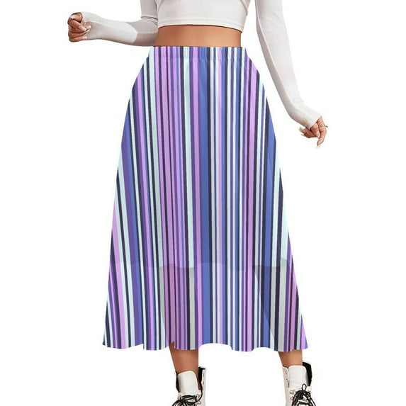 Vertical Striped Skirt Black and White Street Wear Casual Skirts Trendy A-line Skirt Women Custom Oversized Clothes