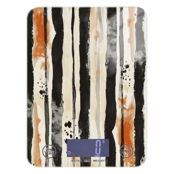 Vertical Stripes Food Scale Digital Kitchen Scale Waterproof Grams Ounces lbs for For Baking and Cooking