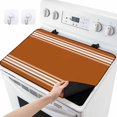 Vertical Stripes Stove Top Cover, Rustic Minimalist Parallel Lines Deep ...