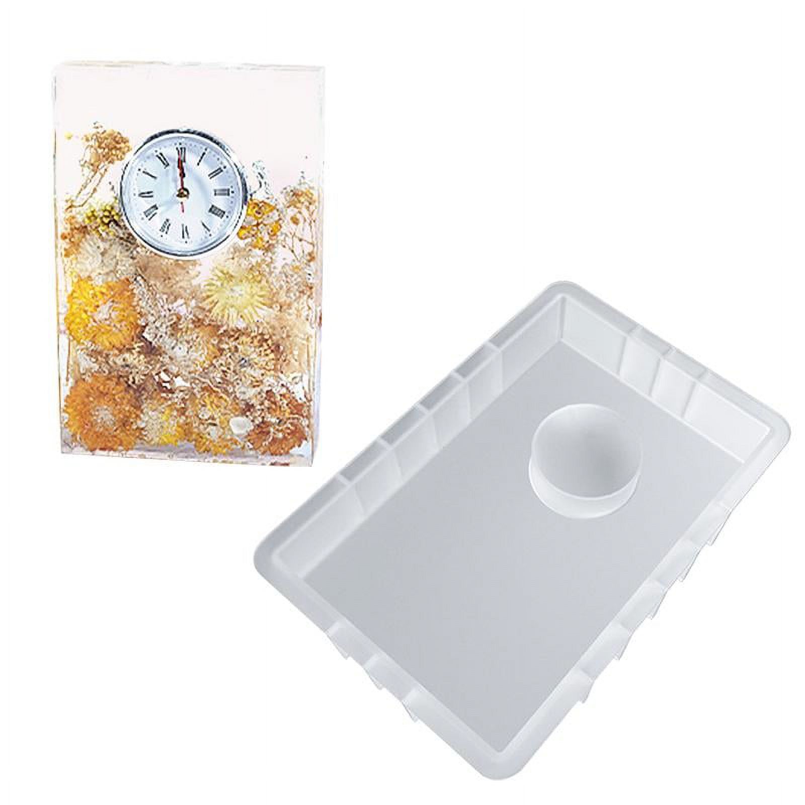 Vertical Table Clock Square Hexagonal Silicone Epoxy Mold Resin Casting ...