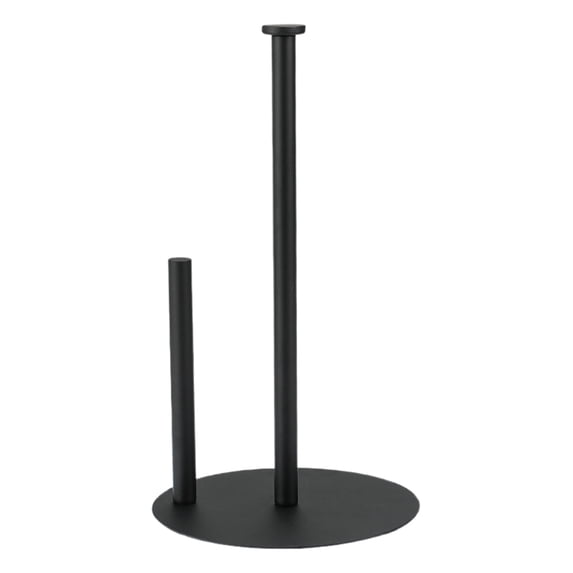 Vertical Tissue Holder Paper Towel Stand with Anti-Slip Weighted Base Kitchen Countertop Freestanding Paper Towel Rack,Black