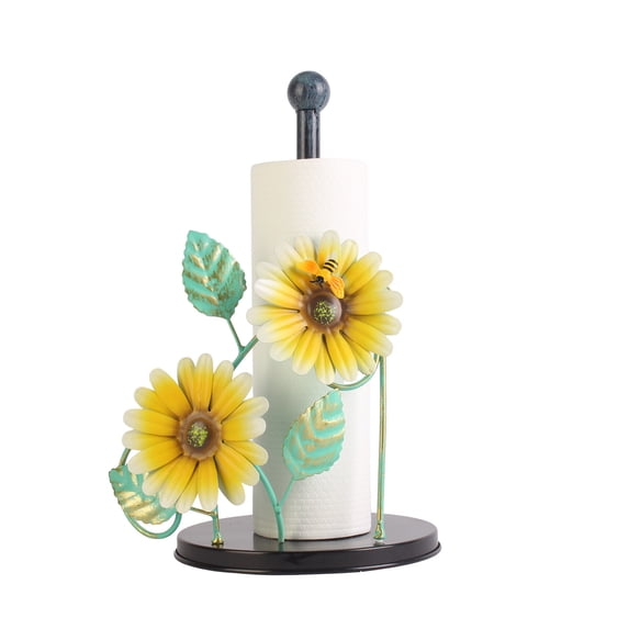 Vertical Tissue Holder Roll Paper Stand Flowers Christmas Iron Paper ...