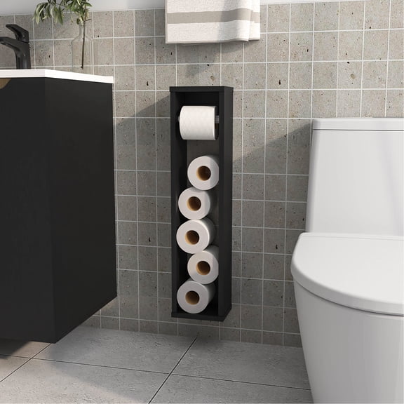Vertical Toilet Paper Container | Hold Multiple Rolls | Melamine Main Component | Fit Small Bathroom Spaces