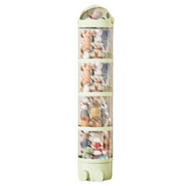 Vertical Toy Storage Tube Transparent Stuffed Animal Organizer With Lid Buckle PP Layer Kids Home Textile Storage Solution