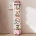 thumbnail image 1 of Vertical Toy Storage Tube Transparent Stuffed Animal Organizer With Lid Buckle PP Layer Kids Home Textile Storage Solution, 1 of 3