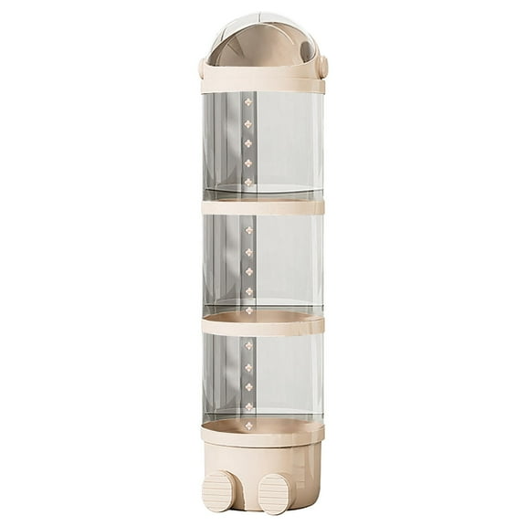 Vertical Toy Storage Tube Transparent Stuffed Animal Organizer With Zipper Lid And 360° Rotation Wheels For Home Textile Storage
