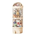 thumbnail image 1 of Vertical Toy Storage Tube for Stuffed Animals Transparent PP Bucket with Lid 2 Layer Organizer Kids Room Home Textile Storage Solution, 1 of 2
