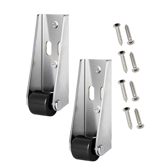 Vertical Track Roller Wheel, 110LBS Vertical Track Roller Anti-Wobble Door Guide System, Heavy Duty Load-Bearing Guide Roller for Sliding Doors, Barn Doors, Cabinets, Gates, Furniture (Black*2)