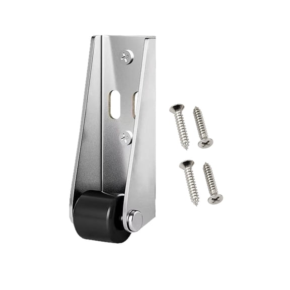 Vertical Track Roller Wheel, 110LBS Vertical Track Roller Anti-Wobble Door Guide System, Heavy Duty Load-Bearing Guide Roller for Sliding Doors, Barn Doors, Cabinets, Gates, Furniture (Black*1)