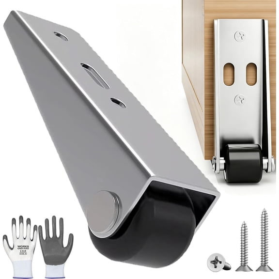 Vertical Track Roller Wheel, 110LBS Vertical Track Roller Anti-Wobble Door Guide System, Heavy Duty Load-Bearing Guide Roller for Sliding Doors, Barn Doors, Cabinets, Gates, Furniture (1 Pcs)
