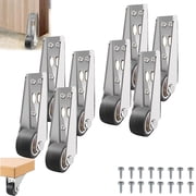 Vertical Track Roller Wheel, 8 Pcs Sliding Door Bottom Wheels with Rubber Caster, Anti-Sag Sliding Door Bottom RollersRL