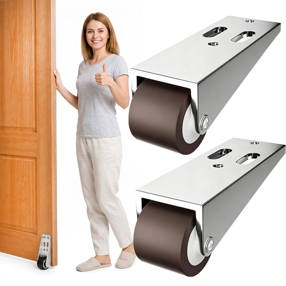 Vertical Track Roller Wheel - Heavy Duty Anti-Sag Sliding Door Bottom Guide for Furniture Door Track and Sliding Pulley