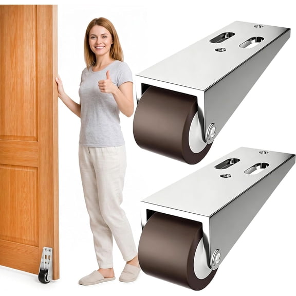 Vertical Track Roller Wheel - Heavy Duty Anti-Sag Sliding Door Bottom Guide for Furniture Door Track and Sliding Pulley