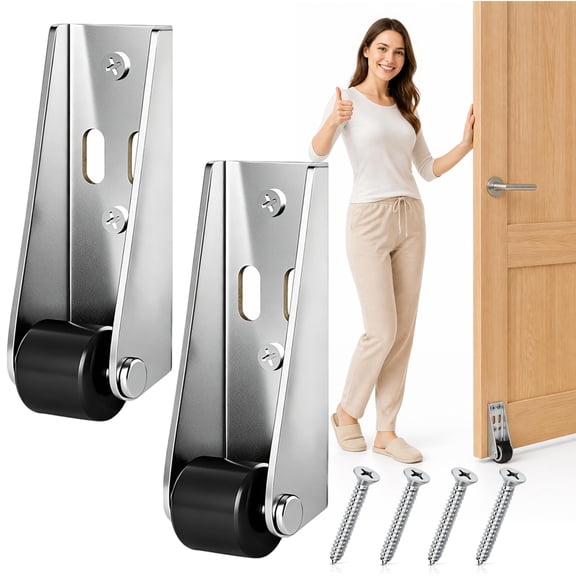 Vertical Track Roller Wheel, Heavy Duty Door Track Support Wheels with Rubber Caster, Sliding Door Tracks Pulley Rollers