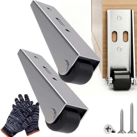 Vertical Track Roller Wheel, Heavy-Duty Gate Support Wheel Anti-Sag Fence Repair Roller for Smooth, Easy Gate Movement, Sliding Door Track Pulley for Closet,Cabinet(2Pcs/A)