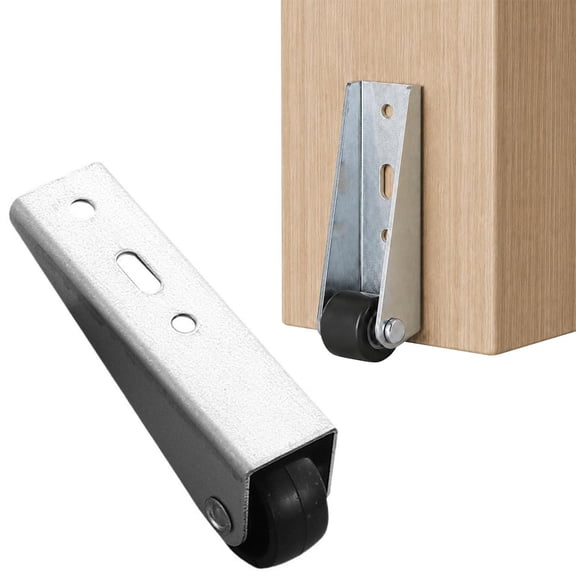 Vertical Track Roller Wheel, Heavy Duty Sliding Door Bottom Guide Roller, Alloy Steel Quiet Soft Rubber Caster for Barn Sliding Door, Cabinet, Gate & Drawer