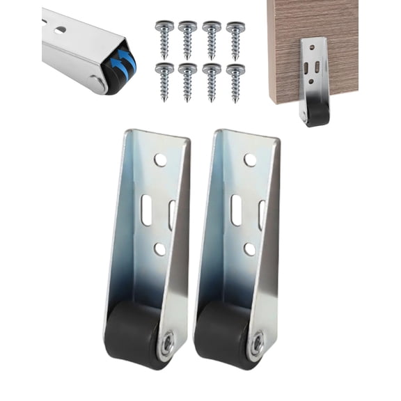 Vertical Track Roller Wheel, Heavy Duty Sliding Door Guide Roller for Barn Doors, Cabinets, Gates and Furniture