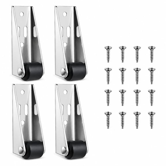 Vertical Track Roller Wheel, Low Profile Non-Swivel Mini Caster with Quiet Nylon And Steel Roll, Door Repair for Furniture DIY Projects