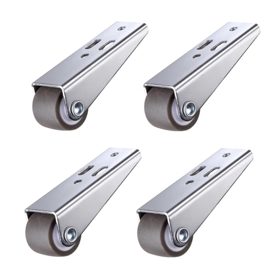 Vertical Track Roller Wheel, Mini Long Frame Rigid Caster for Furniture, Bookcase, DIY, Vertical or Horizontal Installation
