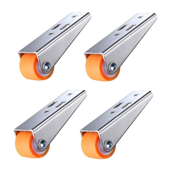Vertical Track Roller Wheel, Mini Long Frame Rigid Caster for Furniture, Bookcase, DIY, Vertical or Horizontal Installation