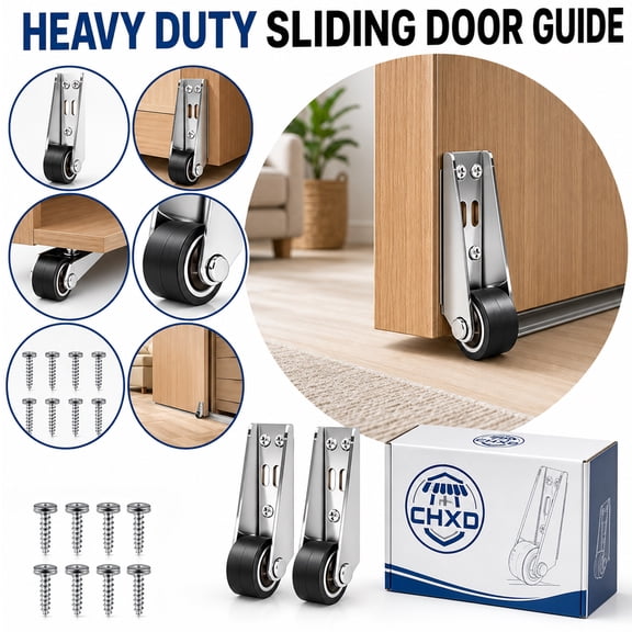 Vertical Track Roller Wheel Sliding Door Bottom Guide Heavy Duty Door Roller Support Wheel for Sliding Doors Barn Doors Closet Doors Gates