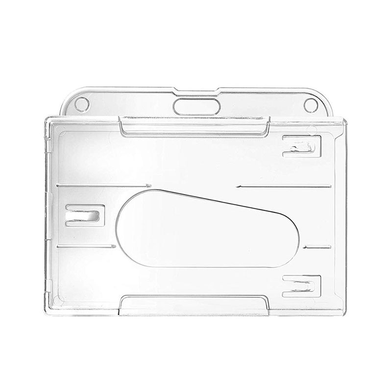 Vertical Transparent ID Card Holder Hard Plastic Credit Card HolderID Protector