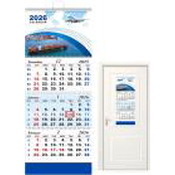 Vertical Trifold Wall Calendar 2026 3 Month Views Per Sheet Large Grid 24.5x34 Inch Hangable Yearly Planner for School Office Home Dormitory Kitchen Family Organizational Photo Decoration