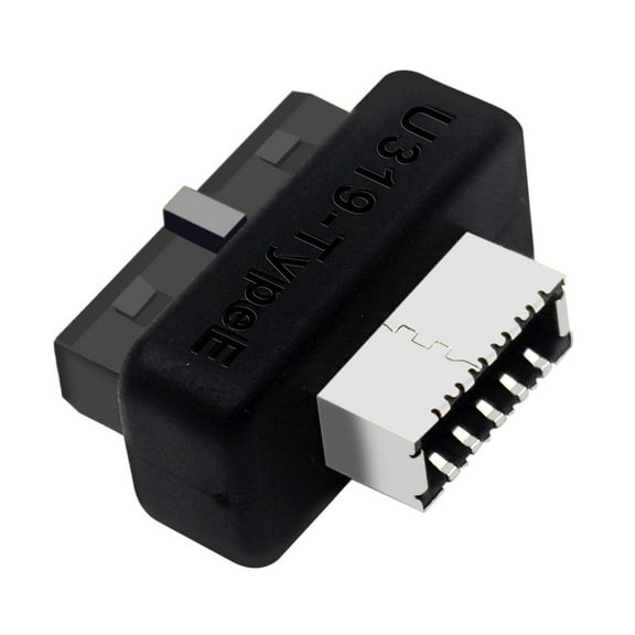 Vertical USB C Header Adapter USB3 19P 20P to Type E Header Converter Direct Replaces USB 3.1 3.2 Type -pin A Key Front Panel Adapter